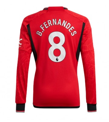 Manchester United Bruno Fernandes #8 Hjemmebanetrøje 2023-24 Lange ærmer